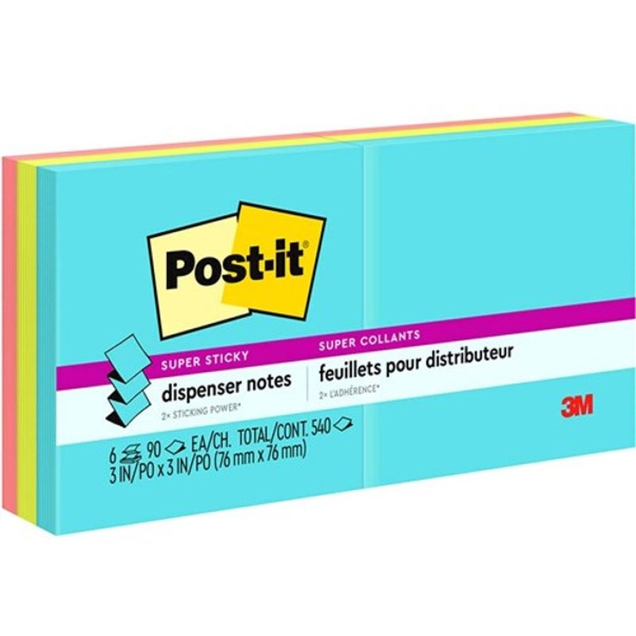 Notes & Flags | Post-It Post-It R330-6Ssmia Super Sticky Notes 76Mmx76Mm Supernova Neons Pack Of 6