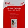 Binders & Folders | Stat Stat Sheet Protectors A4 Heavy Duty 70 Micron Clear Pack Of 50