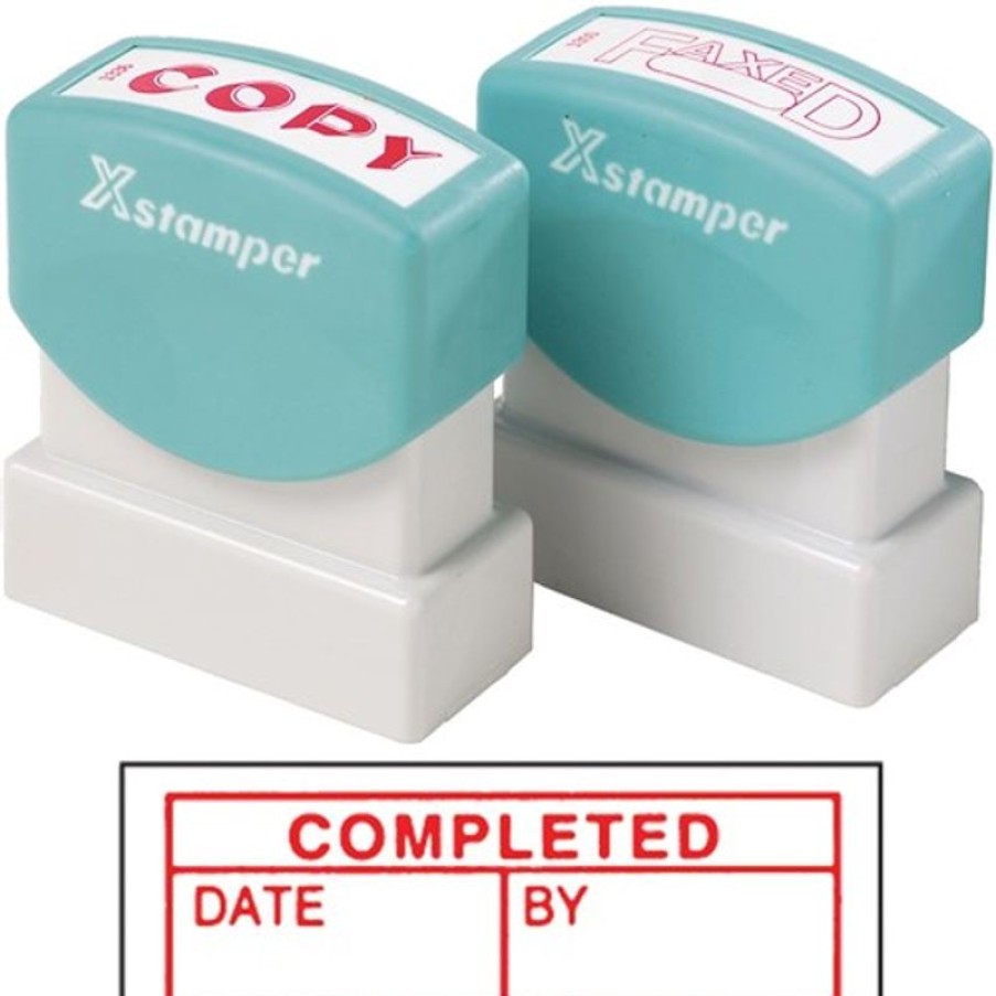 Stamps | Xstamper Xstamper Stamp Cx-Bn 1542 Completed/Date/By Red