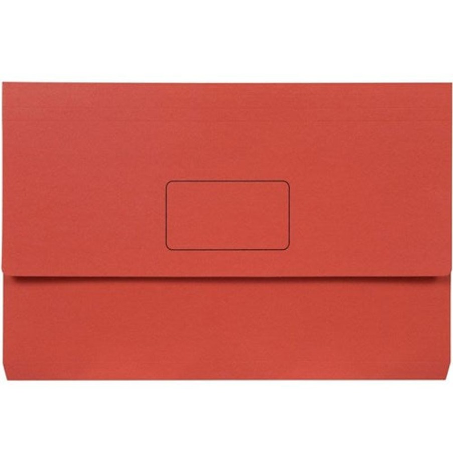 Files | Marbig Marbig Slimpick Document Wallet Foolscap Manilla 30Mm Gusset Red Pack Of 10