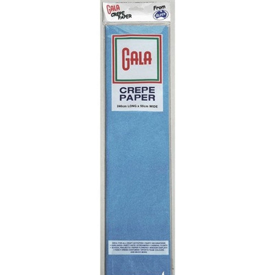 Telephones & Accessories | Alpen Alpen Gala Crepe Paper 240X50Cm Sky Blue Pack Of 12