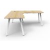 Office Furniture | RapidLine Rapidline Eternity Corner Workstation 1500/1500W X 750D X 730Mmh Oak/White