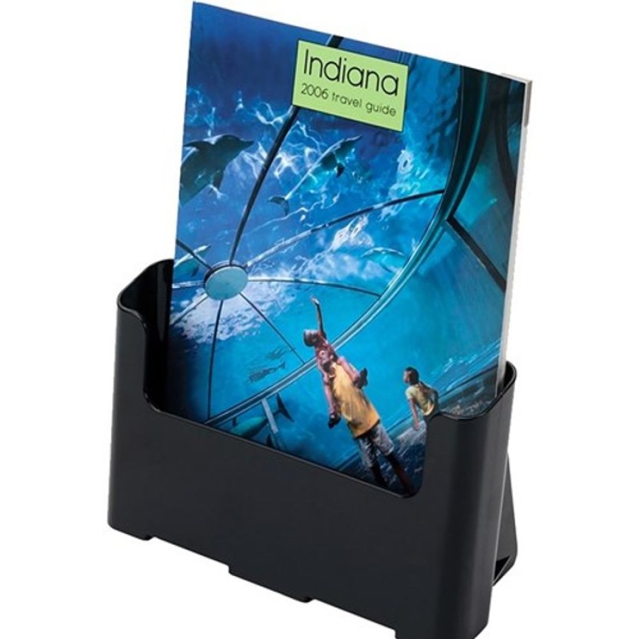 Brochure Holders | Deflecto Deflecto Brochure Holder A4 Sustainable Office 60% Recycled Black