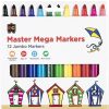 Markers & Highlighters | Edvantage Edvantage Master Mega Marker Broad Tip 5.8Mm Assorted Pack Of 12