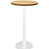 Office Furniture | RapidLine Rapidline Disc Base Dry Bar Table 600D X 1085Mmh Beech Top White Base