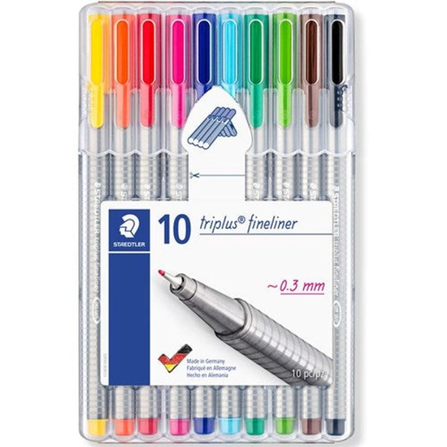 Pens | Staedtler Staedtler 334 Triplus Fineliners 0.3Mm Assorted Wallet Of 10