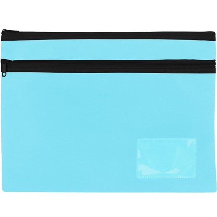 Telephones & Accessories | Celco Celco Pencil Case 2 Zips Large 350X260Mm Marine Blue