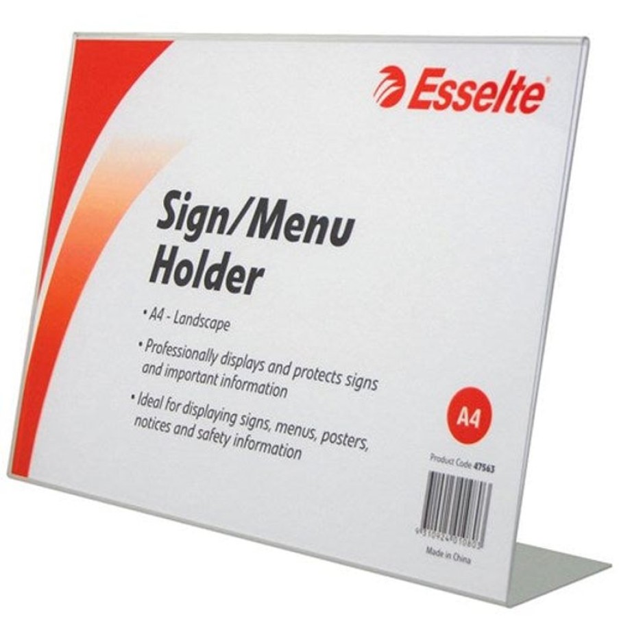 Brochure Holders | Esselte Esselte Sign/Menu Holder A4 Slanted Landscape