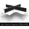 Office Furniture | RapidLine Rapidline Eternity Corner Pod Workstation 4 Person + Screens 3600Wx3000Dx1200Mmh White/Wht