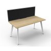 Office Furniture | RapidLine Rapidline Eternity Workstation Single Sided With Screen 1500W X 780D X 1200Mmh Oak/White