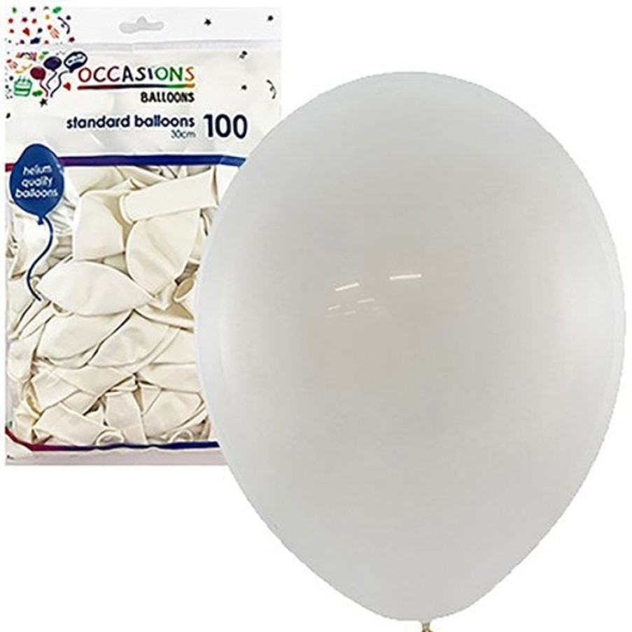 Telephones & Accessories | Alpen Alpen Balloons 30Cm White Pack Of 100