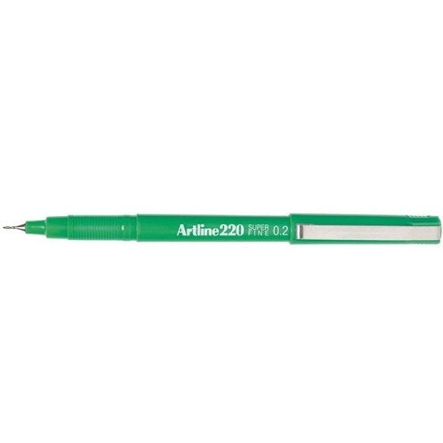 Telephones & Accessories | Artline Artline 220 Fineliner Pen Super Fine 0.2Mm Green Box12