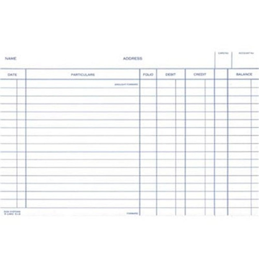 Desk Top Accessories | Zions Zions 58Rw System Card 125X200Mm Debit Credit Balance White Pack Of 100