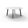 Office Furniture | RapidLine Rapidline Eternity Round Coffee Table 900D X 450Mmh White Top Black Base