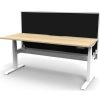 Office Furniture | RapidLine Rapidline Boost+ Single Sided Workstation + Screen + Tray 1800Wx750Dx1330Mmh Oak / White