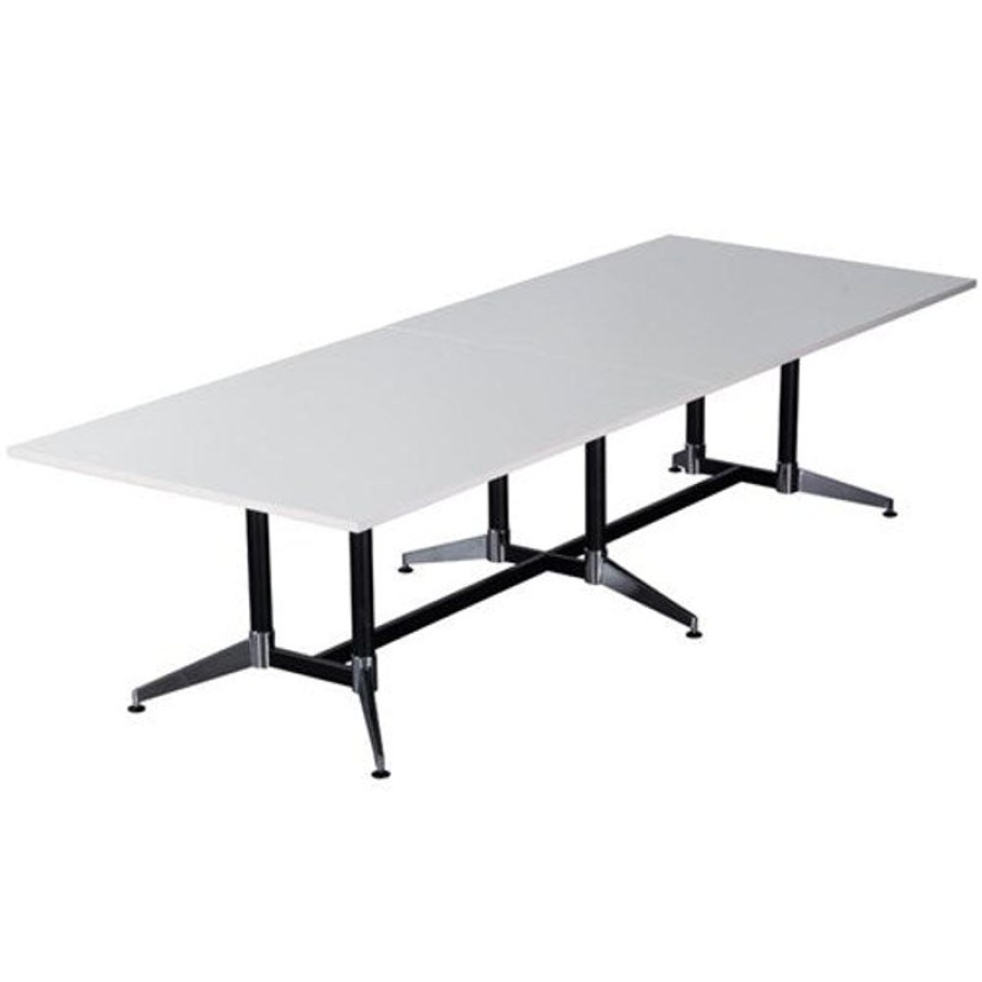 Office Furniture | RapidLine Rapidline Typhoon Boardroom Table 3200W X 1200D X 750Mmh White / Black