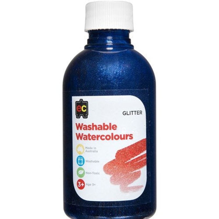 School Supplies/Art & Craft | EC Ec Washable Watercolour Paints 250Ml Glitter Blue