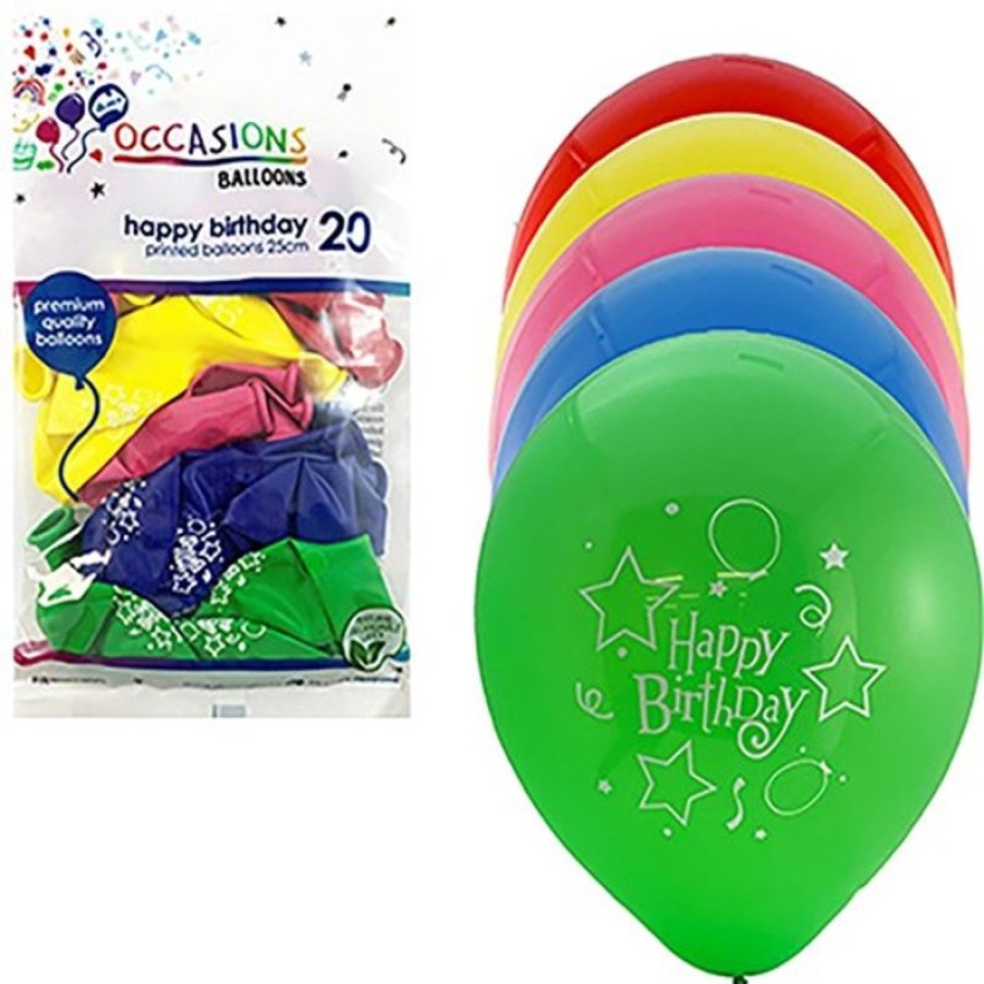 Telephones & Accessories | Alpen Alpen Balloons 25Cm Assorted Colours Pack Of 20