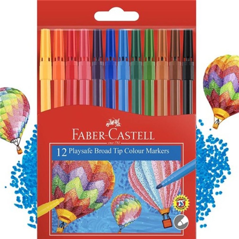 School Supplies/Art & Craft | Faber-Castell Faber-Castell Playsafe Marker Assorted Wallet Of 12