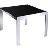 Office Furniture | RapidLine Rapidline Glass Coffee Table 600W X 600D X 450Mmh Black Top Chrome Frame