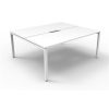 Office Furniture | RapidLine Rapidline Deluxe Infinity Desk Profile Leg Double Sided 2 Person 1500Mmw White/White