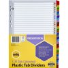 Dividers | Marbig Marbig Plastic Indices & Dividers A4 Reinforced 1-31 Tab Multi Colour