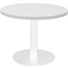 Office Furniture | RapidLine Rapidline Disc Base Coffee Table 600D X 450Mmh White Top White Base