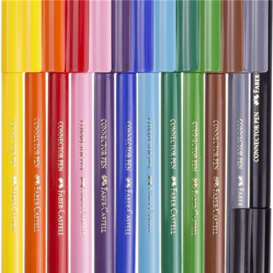 School Supplies/Art & Craft | Faber-Castell Faber-Castell Connector Pen Marker Assorted Pack Of 12