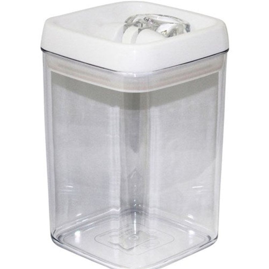 Cleaning & Safety/Kitchen | Connoisseur Connoisseur Flip-Tite Canister Square 1.7 Litres Clear