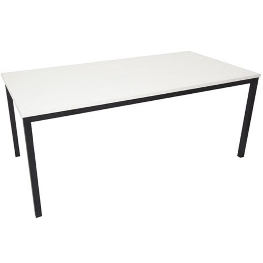 Office Furniture | RapidLine Rapidline Steel Frame Table 1800W X 750D X 730Mmh White Top Black Frame