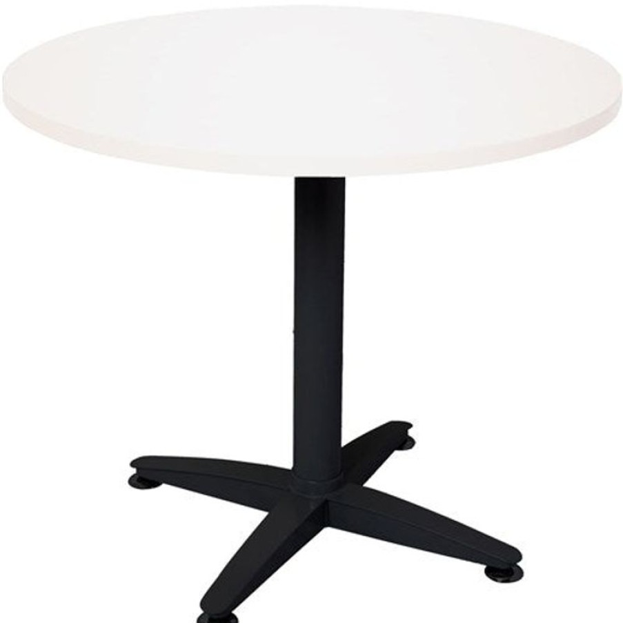 Office Furniture | RapidLine Rapidline 4 Star Round Table 900D X 730Mmh White Top Black Base