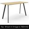 Office Furniture | RapidLine Rapidline Eternity High Bar Table 1800W X 900D X 1050Mmh Oak Top Black Frame