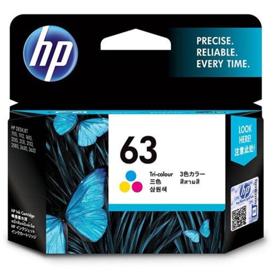 Inkjets | HP Hp 63 Ink Cartridge Tri Colour F6U61Aa