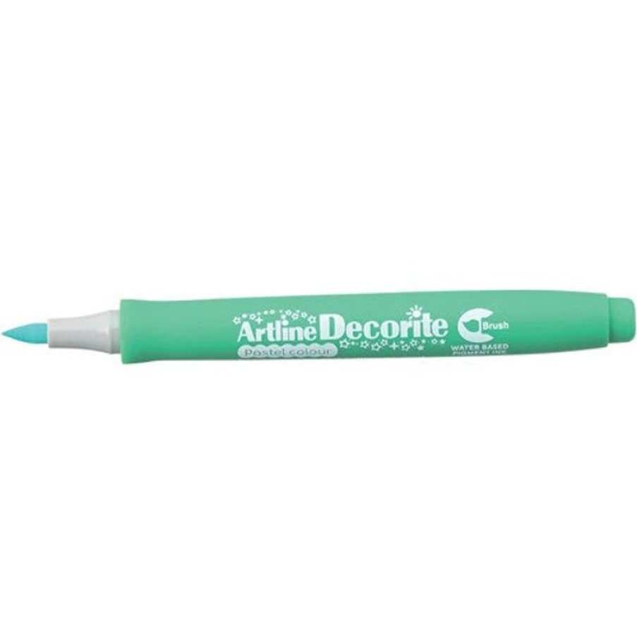 Telephones & Accessories | Artline Artline Decorite Pastel Markers Brush Nib Green Box Of 12