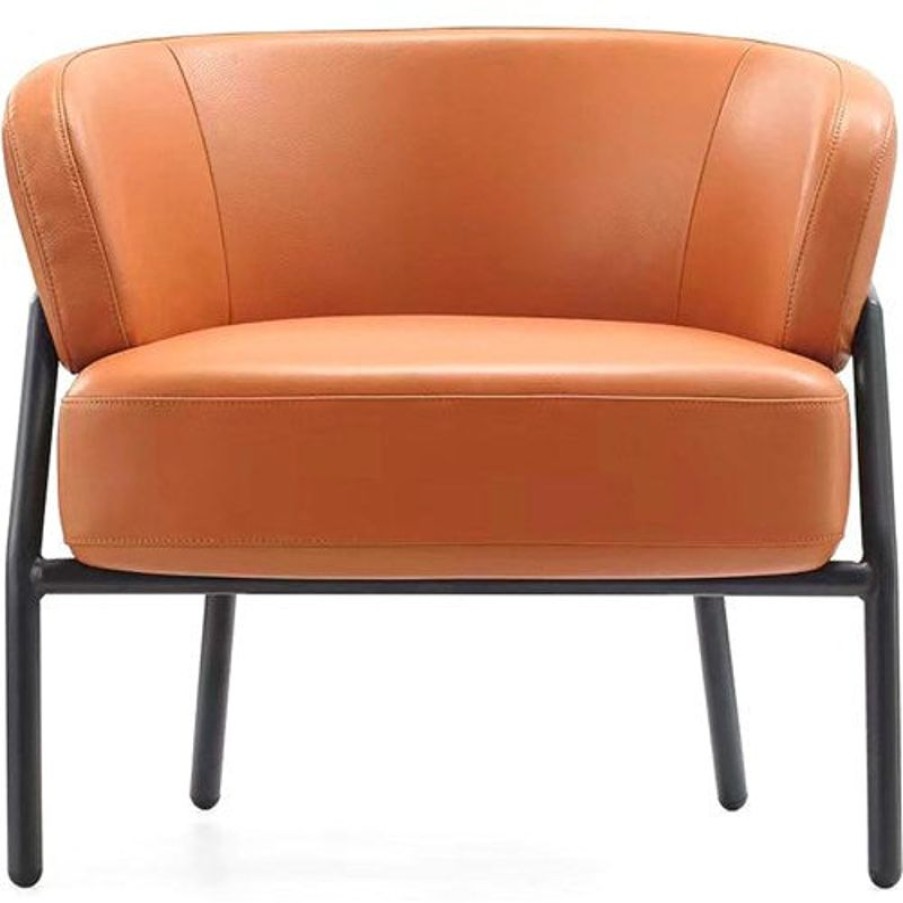 Chairs & Accessories | K2 Office K2 Ep Sorrento Lounge Chair Orange Leather