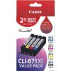 Inkjets | Canon Canon Pixma Cli671Xl Ink Cartridge High Yield Value Pack Cmyk