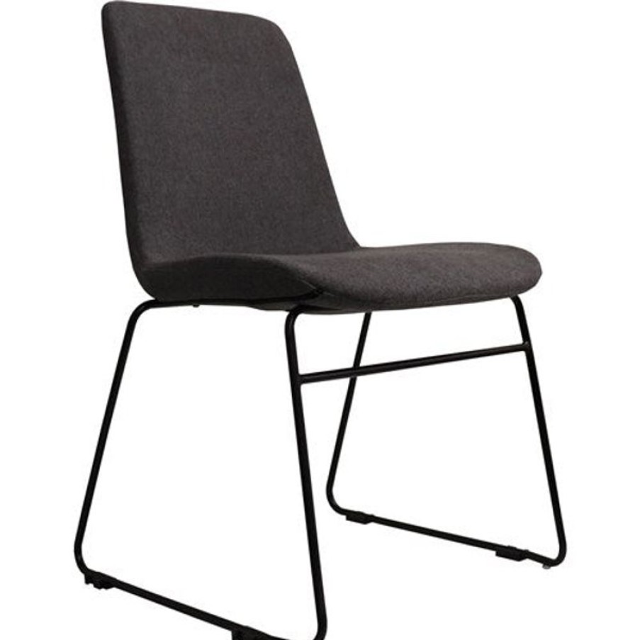 Chairs & Accessories | RapidLine Rapidline Tempo Visitor Chair Black Sled Base Grey Padded Fabric Upholstery