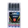 Telephones & Accessories | Artline Artline 90 Permanent Markers Chisel 2-5Mm Black Hard Case Pack Of 4