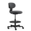 Chairs & Accessories | RapidLine Rapidline Yoyo Stool Height Adjustable Black Frame Dark Grey Fabric