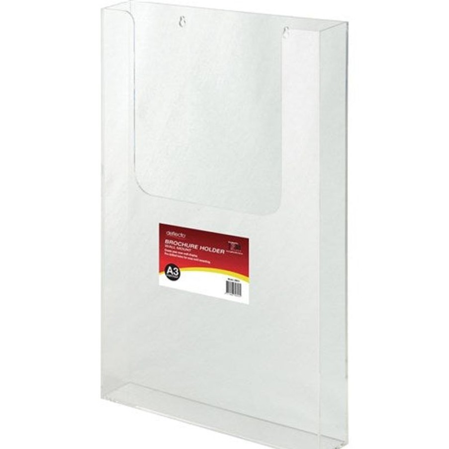 Brochure Holders | Deflecto Deflecto Brochure Holder A3 Single Tier Wall Mount Portrait