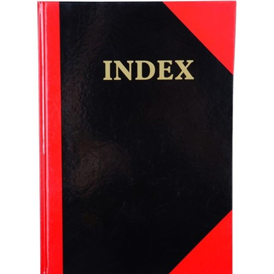 Paper, Post & Books/Books | Cumberland Cumberland Black & Red Notebook Gloss A4 100 Leaf Indexed