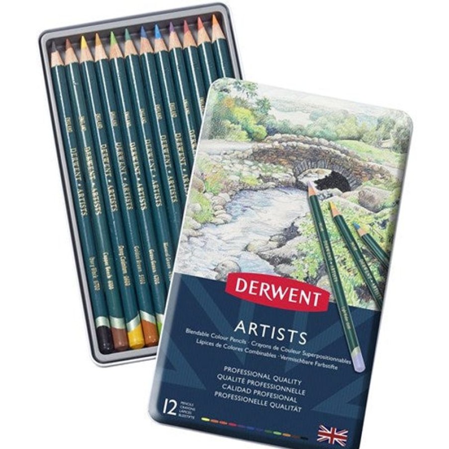 Pencils | Derwent Derwent Artist 12 Pencils Assorted Tin Pack Of 12