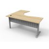 Office Furniture | RapidLine Rapidline Deluxe Rapid Span Corner Workstation 1800/1500W X 750D X 730Mmh Oak/Silver