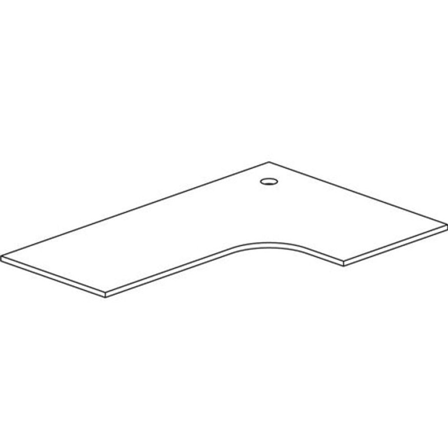 Office Furniture | RapidLine Rapidline Corner Workstation Top Only 1800/1200W X 700D X 25Mmd With Cable Port White