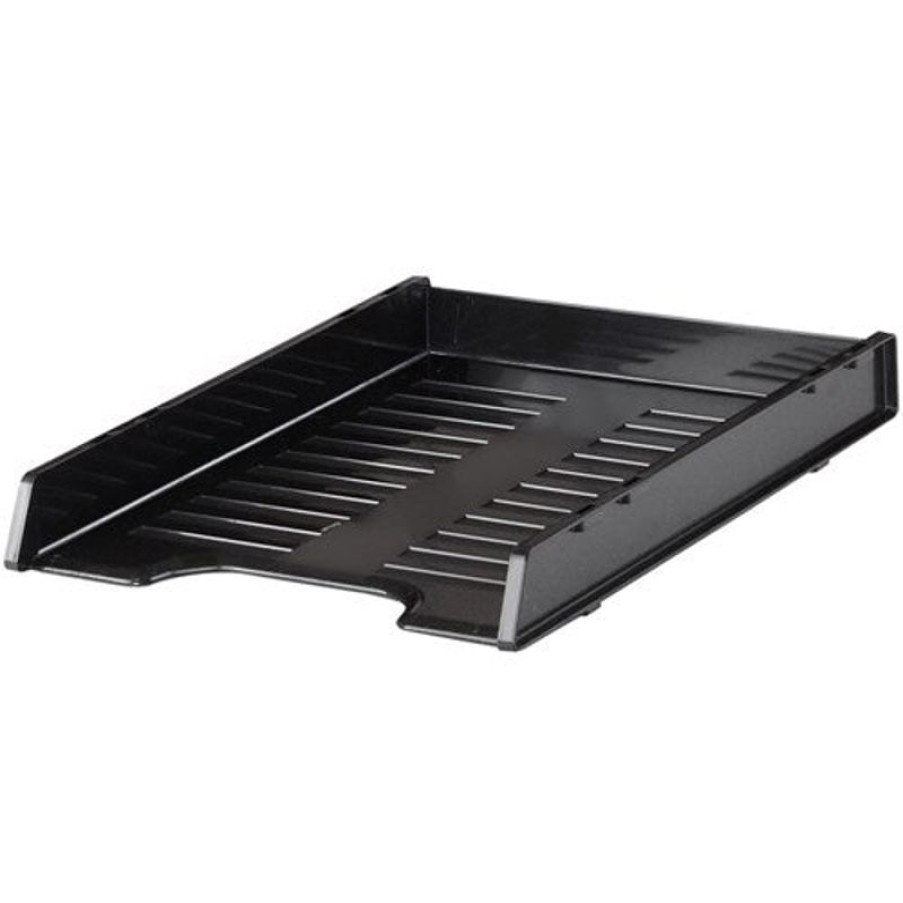 Desk Top Accessories | Italplast Italplast Slimline Document Tray A4 Multi Fit Recycled Black