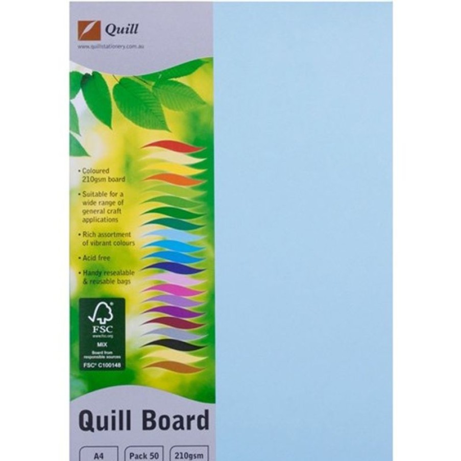 School Supplies/Art & Craft | Quill Quill Board A4 210Gsm Powder Blue Pack Of 50