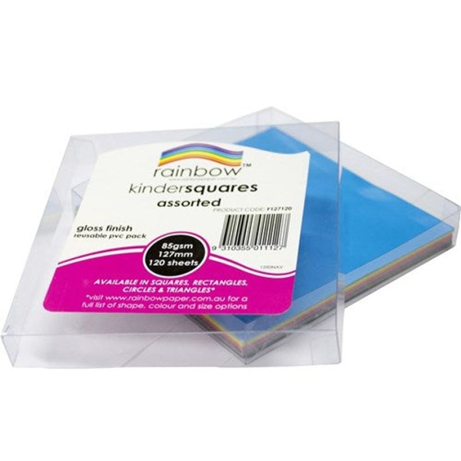 Telephones & Accessories | Rainbow Rainbow Kinder Squares Gloss 127Mm 84Gsm Assorted Pack Of 120