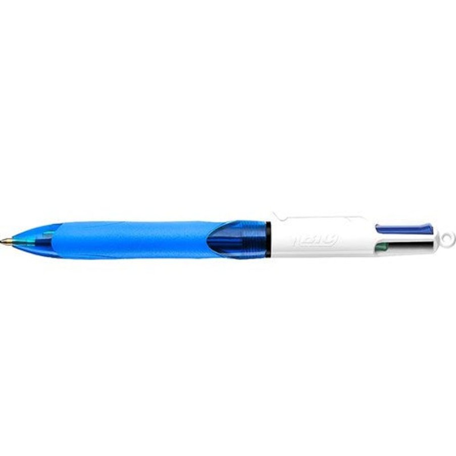 Telephones & Accessories | Bic Bic 4 Colour Ballpoint Pen Retractable Medium 1Mm Grip Barrel