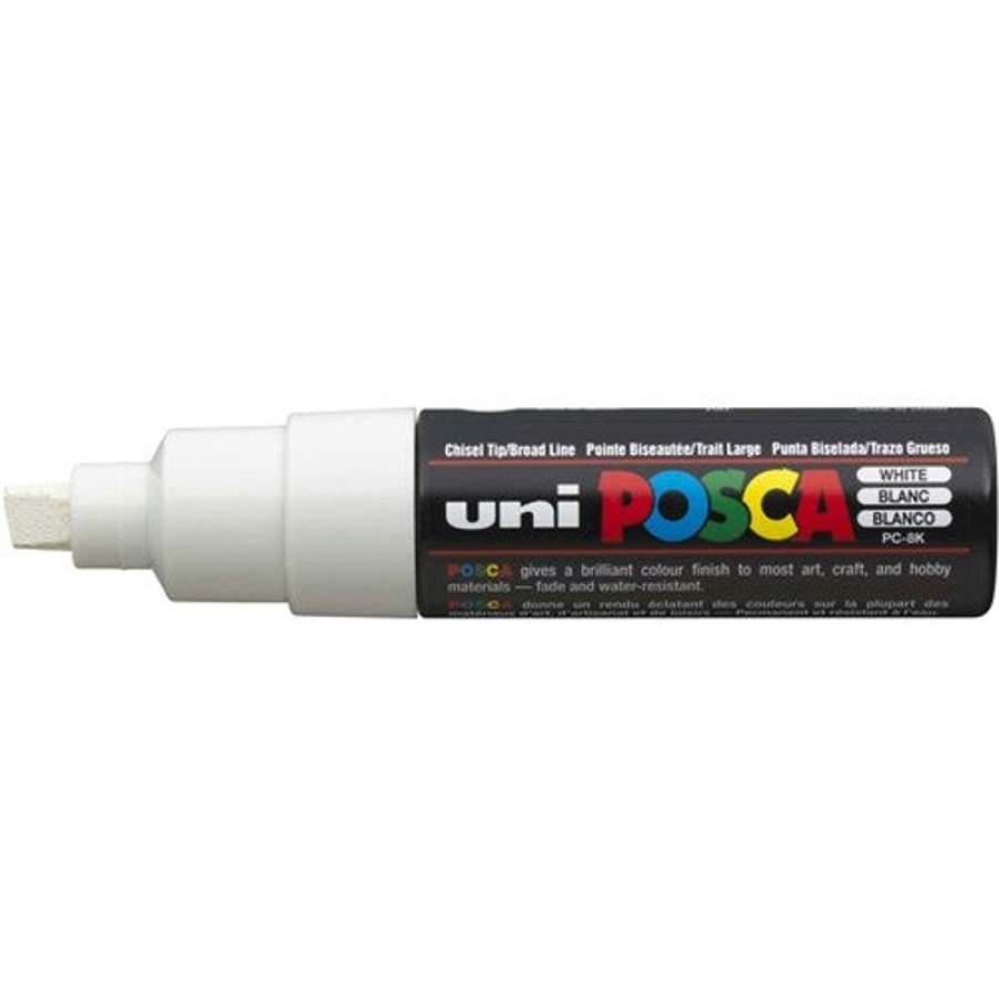 Markers & Highlighters | POSCA Uni Posca Paint Marker Pc-8K Broad 8Mm Chisel Tip White