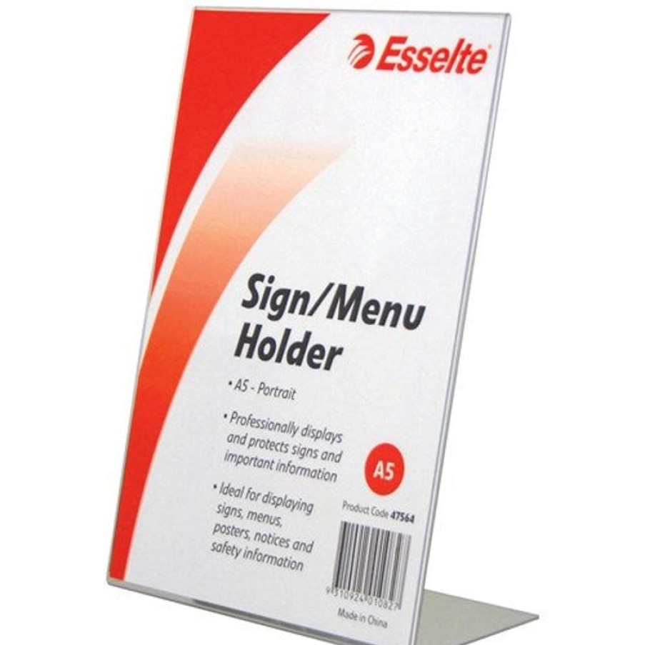 Brochure Holders | Esselte Esselte Sign/Menu Holder A5 Slanted Portrait